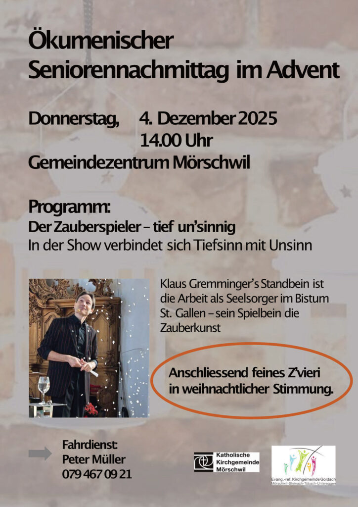 Ökumenischer Seniorennachmittag im Advent